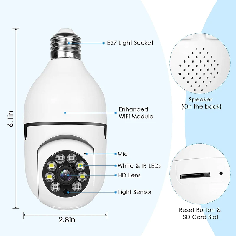 Bulb Camera With NIGHT VISION