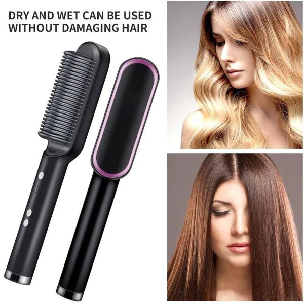Electric Hair Straightening Brush (random Color)