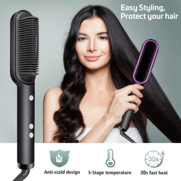Electric Hair Straightening Brush (random Color)